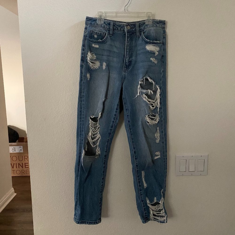 Nectar Premium Denim Distressed High Rise Jeans